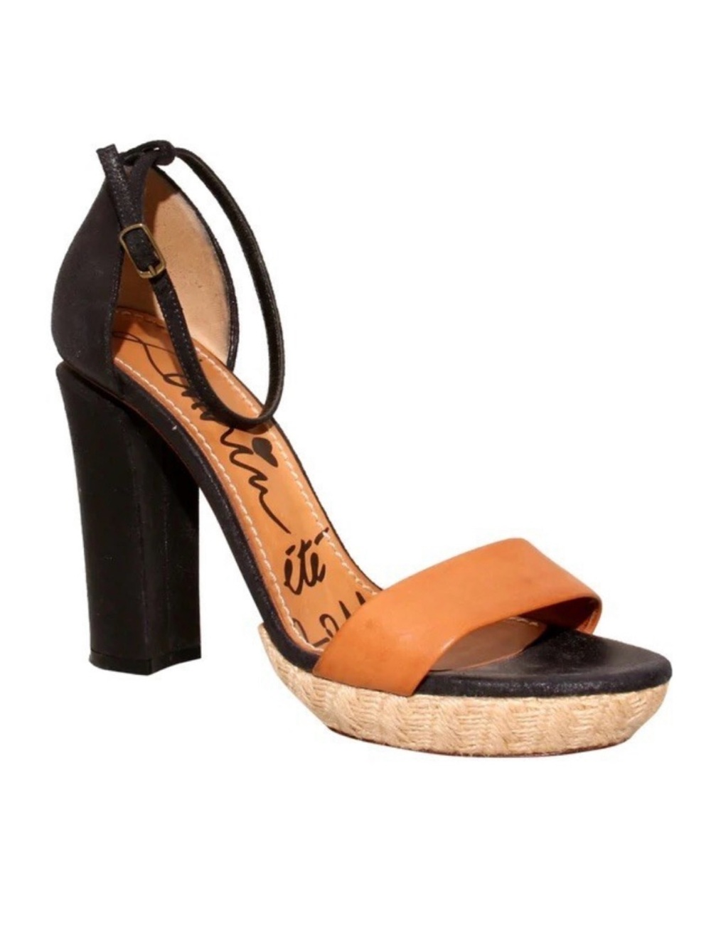 Lanvin 2011 Black Block Heel Raffia Platform Sandal Heels Size 39